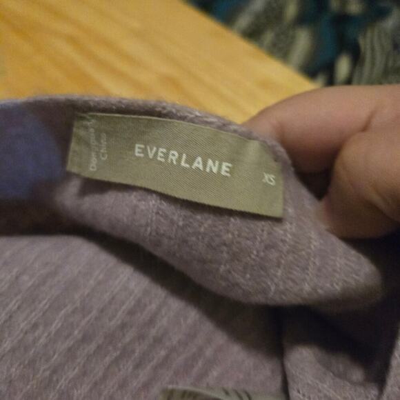 Everlane Purple Wool Blend Crop Tank Top XS Cozy Stretch Knit Minimalist - Picture 5 of 9